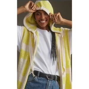 NWT Anthropologie Fringe Hooded Sweater Vest - XS